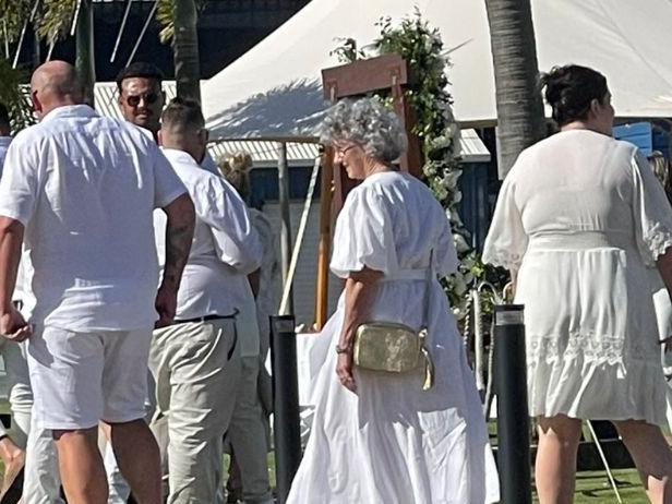 Guests arriving at  the lavish âHamptons styleâ wedding for bankrupt former head of Barbera Family Farms Giatano âGuyâ Barbera andÂ Katey Mahoney were greeted by golden sunshine, pleasant music, ice cream and a phalanx of security guards on a glorious Saturday afternoon in Bundaberg.