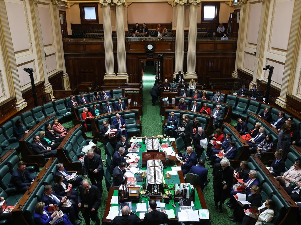 The Victorian parliament is due to resume on Tuesday following a five-week break. Picture: NCA NewsWire / Ian Currie