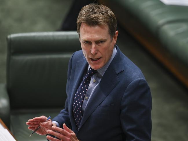 CANBERRA, AUSTRALIA - NewsWire Photos SEPTEMBER 2 2021: Minister for Industry, Science and Technology, Christian Porter during Question Time at Parliament House in Canberra. Picture: NCA NewsWire / Martin Ollman