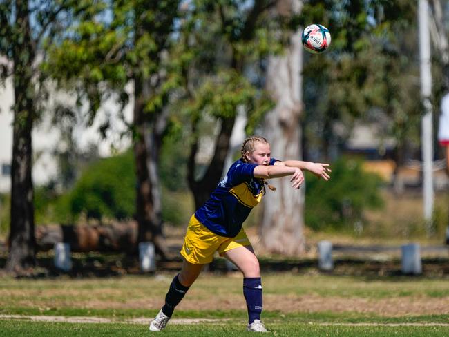 The best and brightest under-9 to under-16 boys and girls competed in matches at the FQ Academy Carnival in Rockhampton. Picture: Football Qld.