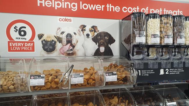 The revamped Coles at Stud Park includes a new scoop-and-weigh pet treat station.