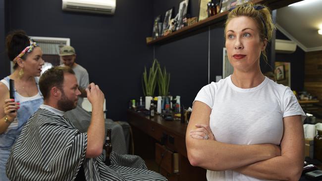 Star Barber owner Joy Arnott has had a woman lodge an anti-discrimination complaint against her because she only cuts men's hair. Picture: Keri Megelus