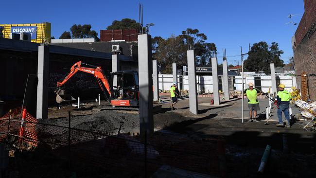 Construction is moving along for the rebuild of Club Dakota in Ringwood. Picture: Penny Stephens.