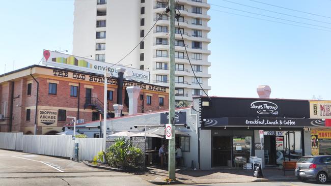 Outside the Old Burleigh Theatre Arcade. Picture: Glenn Hampson.