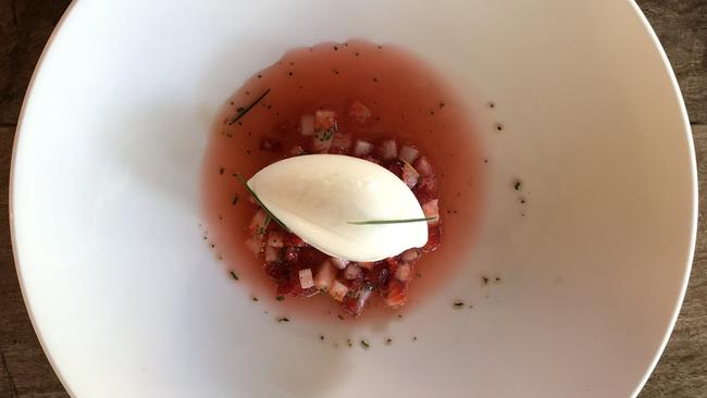 Sweet surrender: strawberry and black pepper soup.