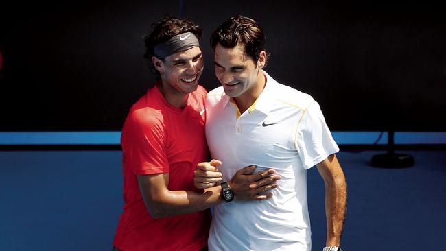 Rafael Nadal and Roger Federer raised funds for the Queensland Floods.