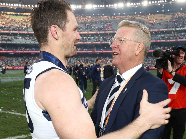 Geelong chief executive Steve Hocking says the AFL would need a “compelling” reason to abandon some form of sub rule. Picture: Michael Klein