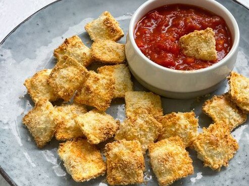 Ravioli pasta chips are a good snack option. Picture: Supplied