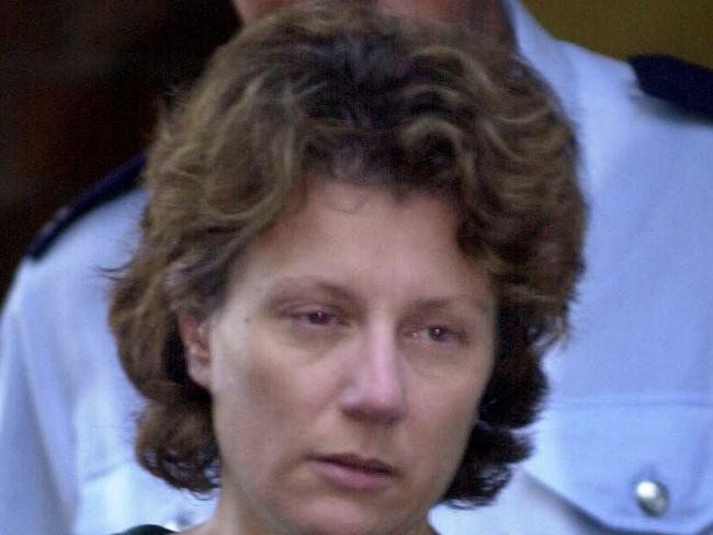 EMBARGO FOR TWAM 24 SEPTEMBER 2022. FEE MAY APPLY.  NSW mother Kathleen (Kathy) Megan Folbigg outside court after having bail refused for charges of murdering her four infant children 23 Apr 2001.  murder