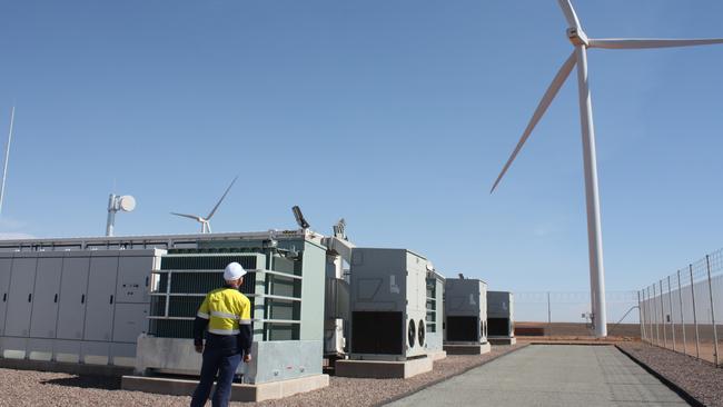 The federal governments Resources Technology and Critical Minerals Processing Roadmap will see critical minerals used in batteries and wind turbines mined then manufactured in Central Queensland. Pictured is the Nexif Energy Lincoln Gap wind farm and battery installation, south of Port Augusta, South Australia. Picture Chris Russell