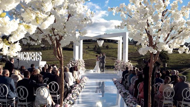 The wedding of Kim and Ross Vickers. Picture: ImageHaus