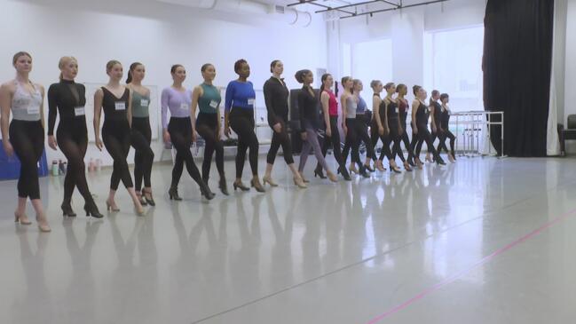 College students learn Rockettes’ dance techniques