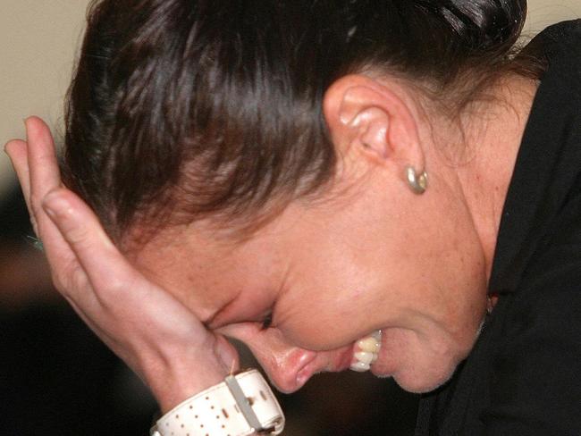 Schapelle Corby cries following verdict in her trial at a court in Denpasar, Bali.