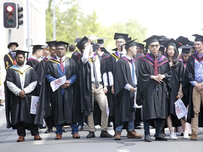 Town and Gown at the UTAS Graduation, Launceston. PICTURE CHRIS KIDD