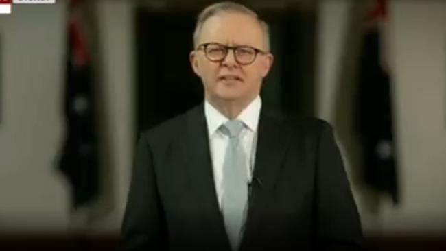 Prime Minister Anthony Albanese provided a video message at the memorial.