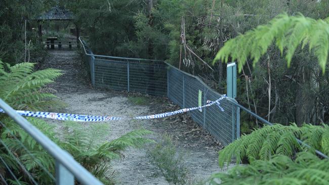 Police returned to the site on Tuesday morning to recover the bodies of a father and son. Picture: John Grainger