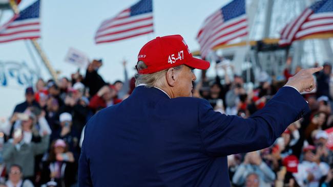 As US President Joe Biden struggles in the polls, his predecessor Donald Trump leads in battleground states. Picture: AFP