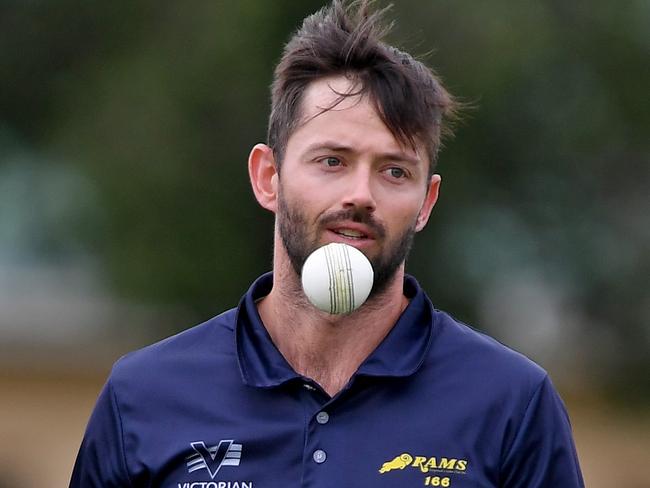 RingwoodÃs Ian Holland during the Premier Cricket match between Camberwell Magpies and Ringwood in Camberwell, Saturday, Dec. 5, 2020. Picture: Andy Brownbill