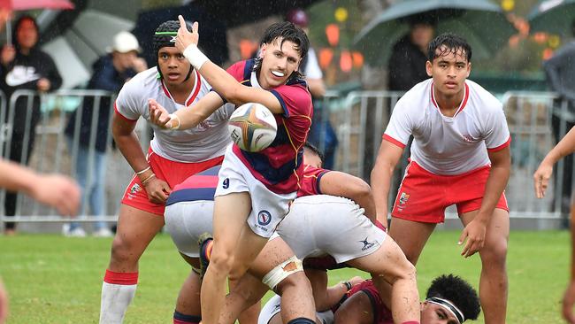 BSHS player Tobias Riley First XV GPS game between Ipswich and BSHS Saturday August 13, 2022. Picture, John Gass