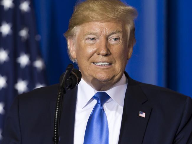 FILE:  OSAKA, JAPAN - JUNE 29: U.S. President Donald Trump speaks during a press conference after the G-20 Summit on June 29, 2019 in Osaka, Japan. Trump and Chinese President Xi Jinping agreed to resume trade negotiations on Saturday during their meeting in Osaka at the annual Group of 20 summit, in an attempt to resolve a trade deal between the world's two largest economies. According to reports, both leaders agreed that the U.S. would not impose new tariffs during their discussion as world leaders met in Osaka during the two-day G20 summit to discuss economic, environmental and geopolitical issues. (Photo by Tomohiro Ohsumi/Getty Images)