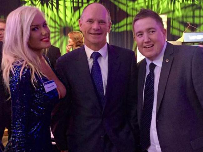 Political staffer Tammy Candy with Campbell Newman and Neil Symes. Source: Instagram