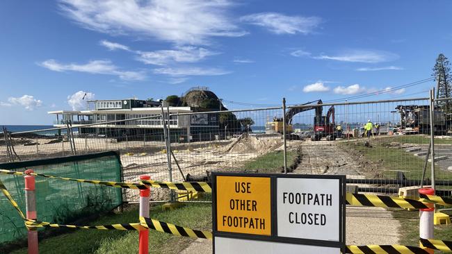 In May, Currumbin Vikings Surf Life Saving Club issued an SOS after its carpark was partially closed this week for construction of a new footpath and upgraded sea wall on the southern section of the Currumbin beachfront.