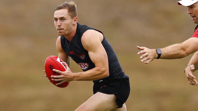 Devon Smith at Essendon pre-season training. Picture: Michael Klein