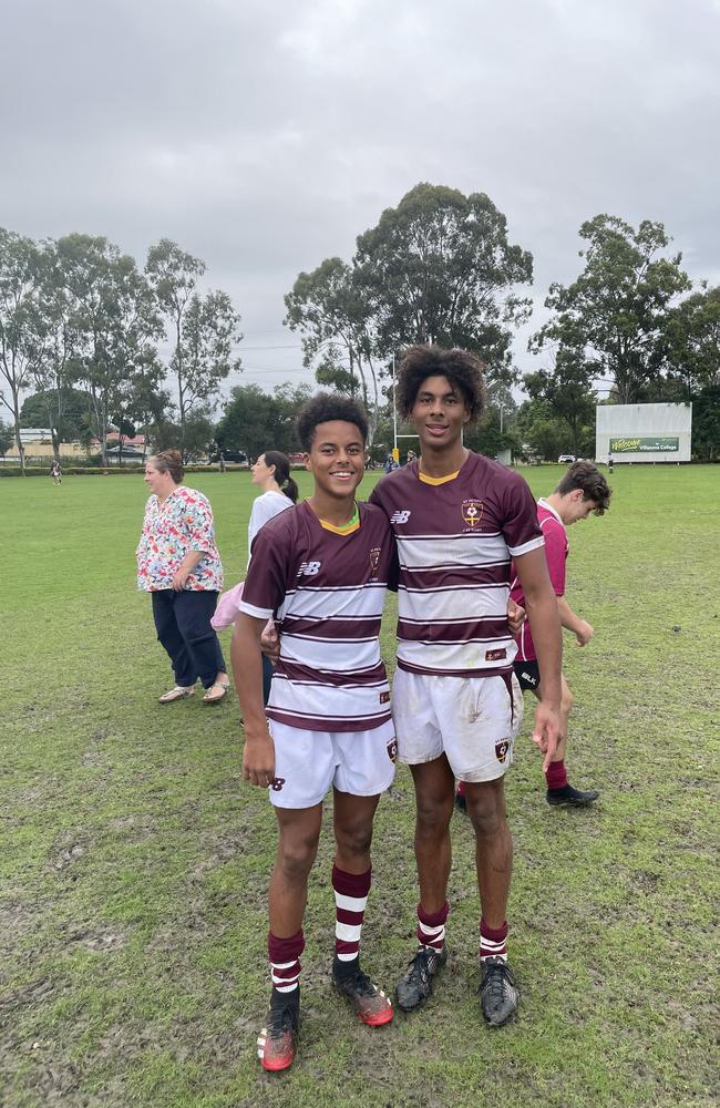 Treyvon Pritchard (left) and Kadin Pritchard (right) after their victory over Villanova College.