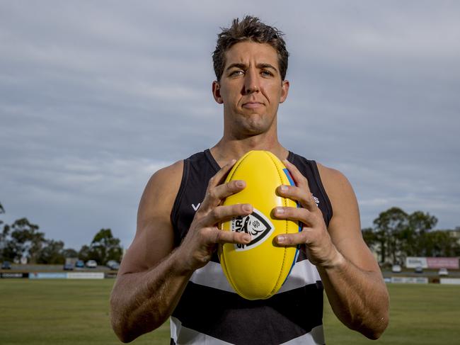 Reigning NEAFL premiers Southport Sharks new recruit, Alex Aurrichio. Picture: Jerad Williams