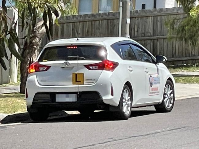 A Learner driver practicing in Held St, Vermont on February 17, 2023. Picture: Kiel Egging.