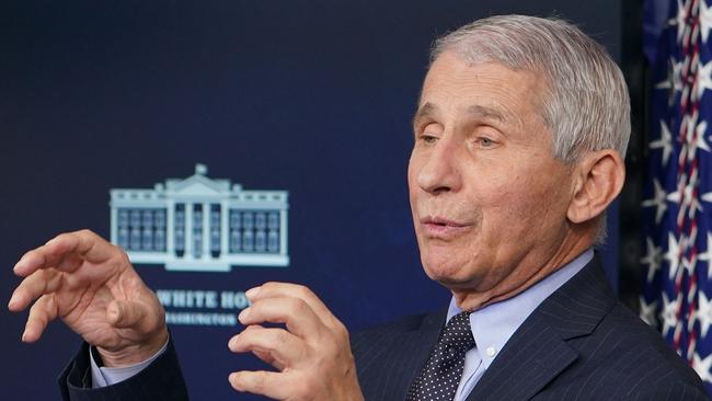 Director of the US National Institute of Allergy and Infectious Diseases Anthony Fauci. Picture: AFP