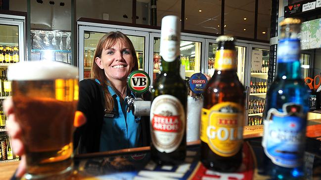 Hazel Lloyd pictured serving frothies at Big Fish Tavern, Caboolture.