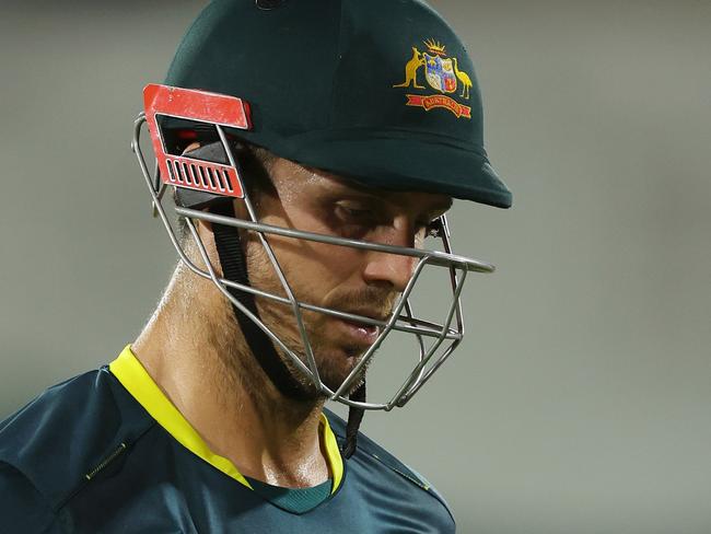 GROS ISLET, SAINT LUCIA - JUNE 15: Mitchell Marsh of Australia looks dejected while leaving the field after being caught out by Charlie Tear of Scotland (not pictured) during the ICC Men's T20 Cricket World Cup West Indies & USA 2024 match between Australia and Scotland at Daren Sammy National Cricket Stadium on June 15, 2024 in Gros Islet, Saint Lucia. (Photo by Robert Cianflone/Getty Images)