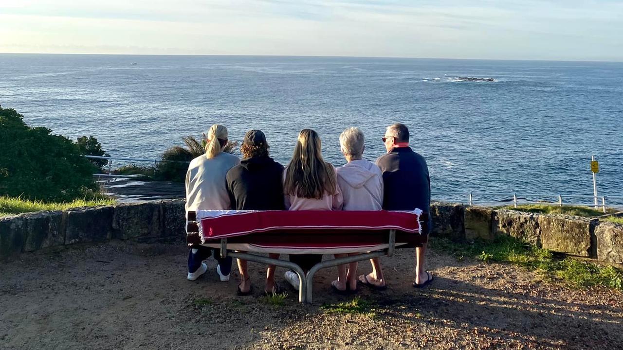 A passer-by captured a special moment for this Sydney family. Picture: Lucy Bloom
