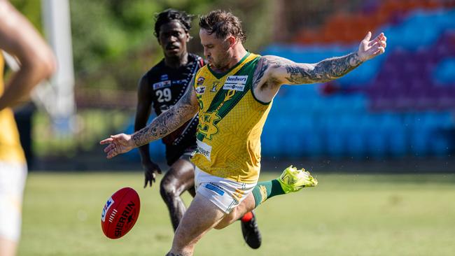 Jack Landt as St Mary's took on the Tiwi Bombers in the 2024-25 NTFL men's semi-final. Picture: Pema Tamang Pakhrin