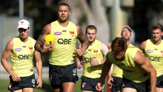 Lance Franklin broke down as the Swans were in lockdown. Picture: Phil Hillyard