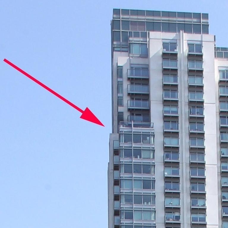 The singer lived on the 34th floor of the luxury flat in East London Picture: SPLASH / BACKGRID