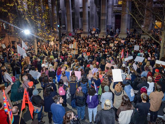 Thousands of people across Australia are defending abortion rights. Picture: Brenton Edwards