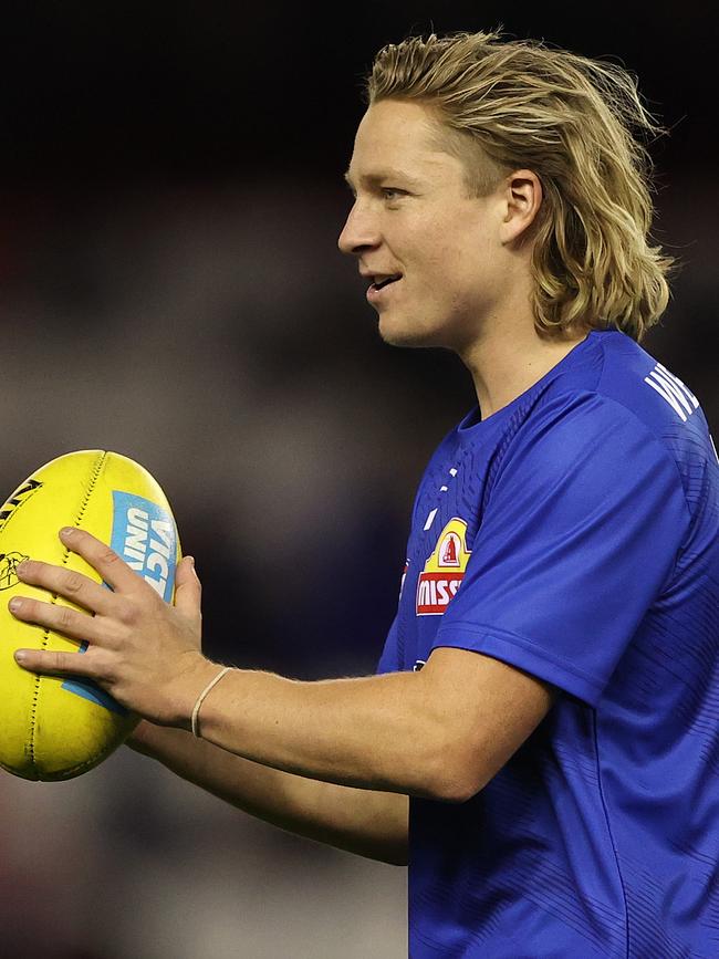 So is Cody Weightman who has kicked five goals in his two matches this season. Picture: Robert Cianflone/Getty Images