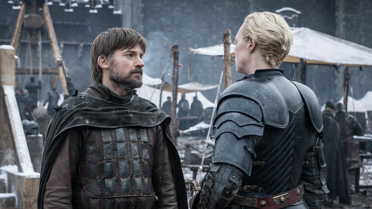 Nikolaj Coster-Waldau and Gwendoline Christie in <i>Game of Thrones.</i> Picture: Supplied/HBO