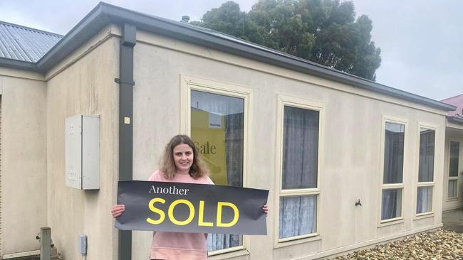 Thalia Baulch after purchasing her new unit. Picture: Supplied