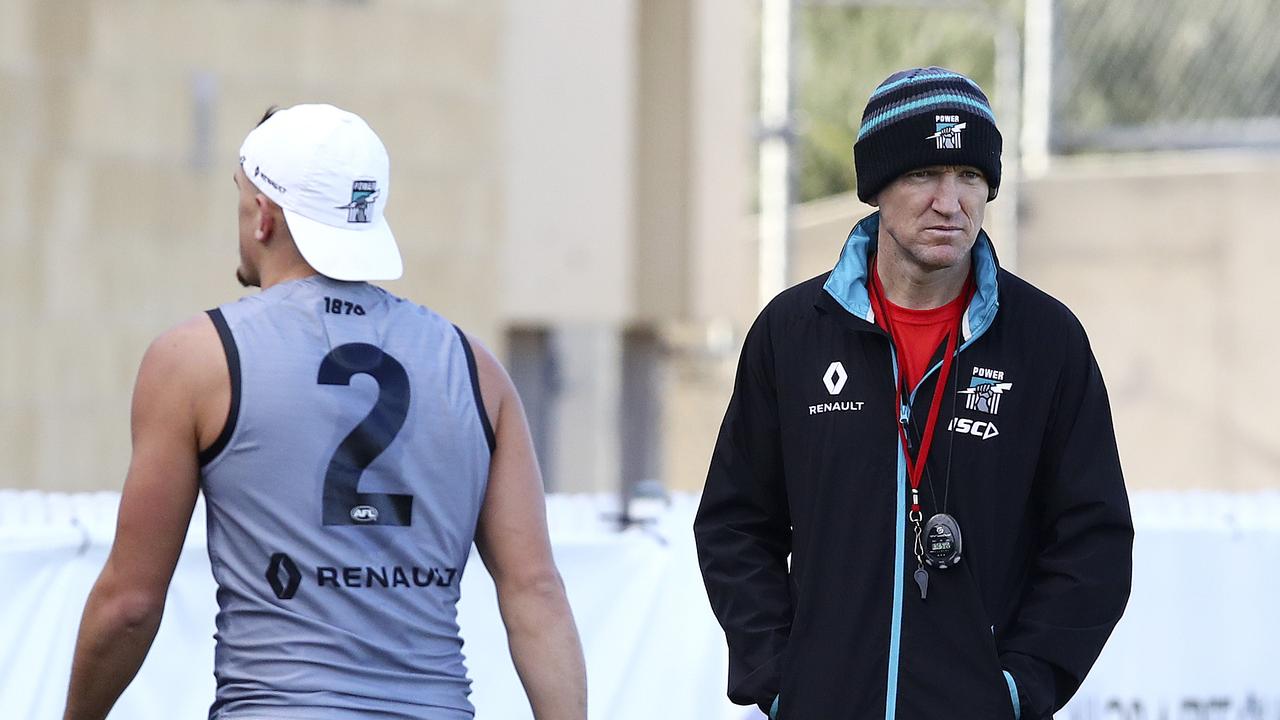 Darren Burgess during his time with Port Adelaide. Picture Sarah Reed