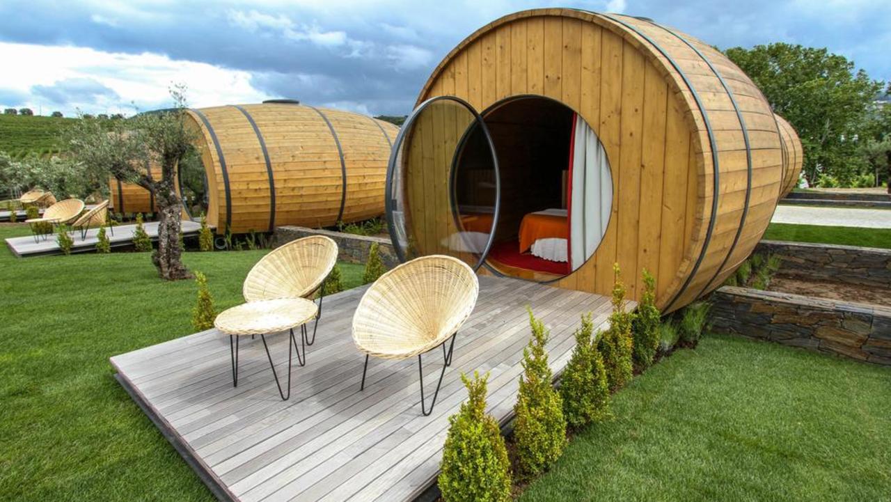 Sleep in these quirky architectural masterpieces at Quinta Da Pacheca Hotel. Picture: Quinta Da Pacheca