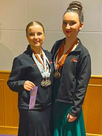 Cassie Bryant, 15, left. Picture: Excell Dance Centre Shepparton