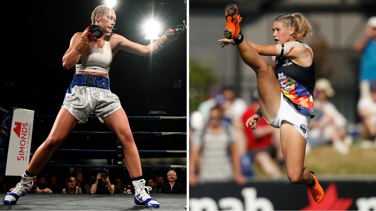 Tayla Harris: Boxer and footy star.