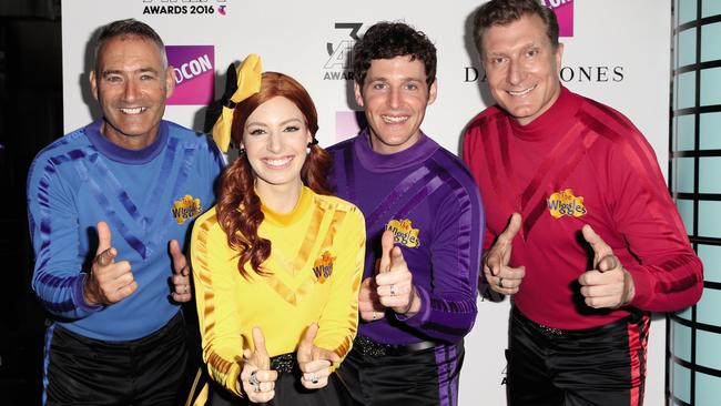 The Wiggles, Anthony Field, Emma Watkins, Lachlan Gillespie at the 2016 ARIA Music Awards held at The Star in Pyrmont. Picture: Christian Gilles***