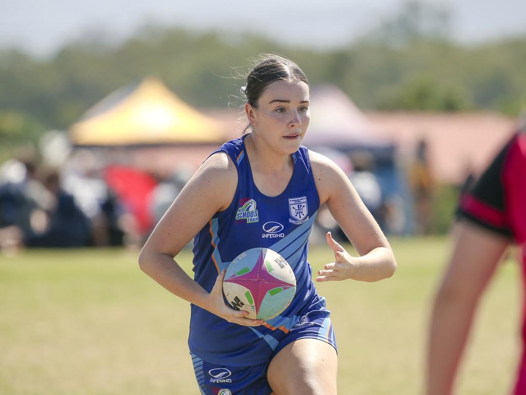 Windaroo Valley V St Margaret Marysat the 2024 Gold Coast Titans All Schools Touch Football Picture: Glenn Campbell
