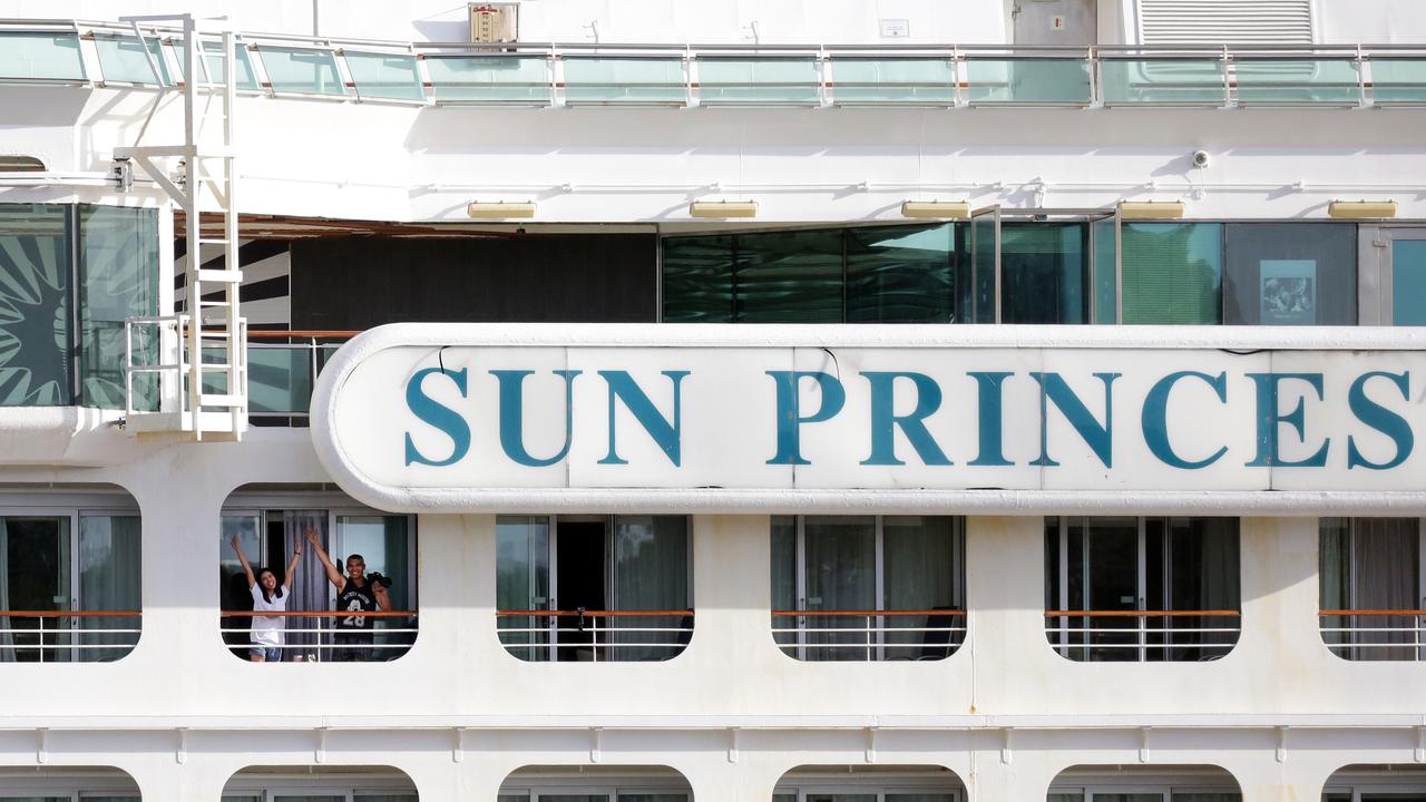 People having fun onboard the Sun Princess before the cruise industry stopped. Picture: Christian Gilles