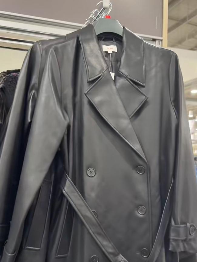 Fans have been loving the new faux leather trench coats. Picture: TikTok/