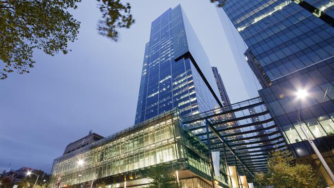 Big property players are vying for Southern Cross East (left) &amp; Southern Cross West (right), viewed from in front of arcade entrance.